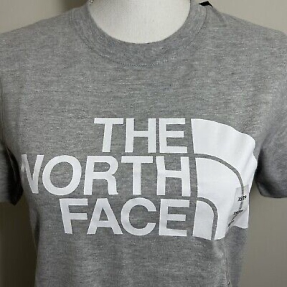 Women’s Small Standard Fit North Face Grey & White TShirt - Picture 10 of 12